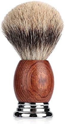 JOLI 100% Pure Badger Hair Shaving Brush Handmade With Walnut Wooden Handle and Stainless Steel Base Perfect for Wet Shaving