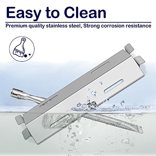 Gas Burner And Heat Plate Shield Stainless Steel Grill Replacement Parts For Members Mark Gr2039201-Mm-00; Bakers And Chefs St1017-012939; Outdoor Gourmet Gd430, Set Of 8 Pack Heat Tent & Burner Tube #TOP2