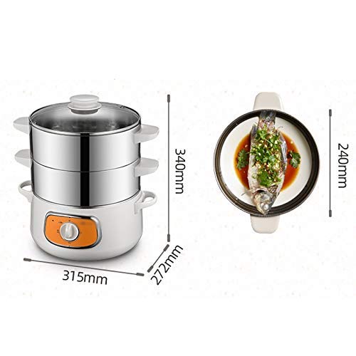 DYB 3 Schichten elektrische Kochmaschine Automatik Multi Kocher Edelstahl Innendampfer Hot Pot Reiskocher Schnelle… – Bild 3