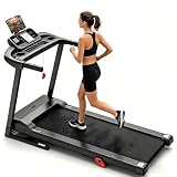 Treadmill for Home Small with Incline - 3.8HP Quiet Walking Running Treadmill with Handles, 320LBS Capacity, Home Office Multi Portable Treadmills for Running Jogging Walking