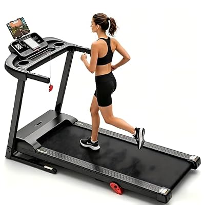 Treadmill for Home Small with Incline - 3.8HP Quiet Walking Running Treadmill with Handles, 320LBS Capacity, Home Office Multi Portable Treadmills for Running Jogging Walking
