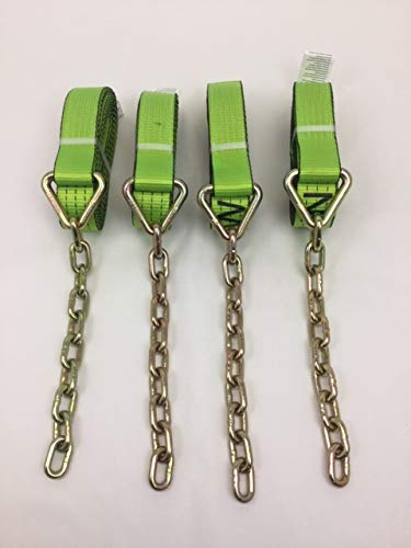 8 Point Heavy Duty TECNIC Strap Kit for Rollback/Flatbed Tie Downs with 12