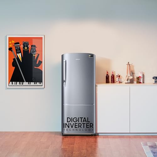 Image of Samsung 183 L, 3 Star, Digital Inverter, Direct-Cool Single Door Refrigerator (RR20C1723S8 /HL, Silver, Elegant Inox)