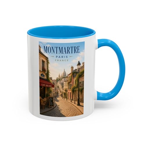 Taza de cerámica con diseño Montmartre París 11oz miniatura 1