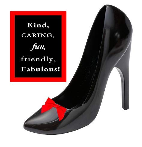 Ladies Stilettos High Heels Diva Glam Shoes Cake Cupcake Decoration Topper (Red & Black)