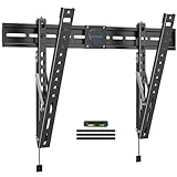 MOUNTUP Ultra Slim TV Wall Mount - Low Profile Tilting Bracket for 37-80 inch LED, LCD, OLED 4K TVs, up to 600x400mm VESA and 99lbs, Fits 8'-24' Studs, Black MU0063