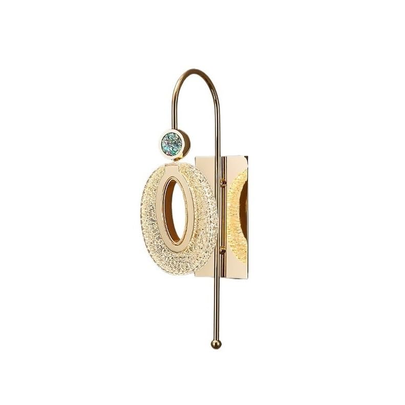 Aplique de pared de lujo tubular en oro pulido para un diseño interior exclusivo