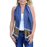 The Celtic Ranch Detailed Woven Celtic Scarf, Women's Fringe Scarf, Wool and Acrylic Blend, 15 Inche