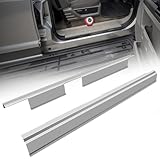 Auto Dynasty Pair of Rocker Panels Slip On Style Compatible with 2009-2014 Ford F-150 Crew Cab, Left and Right Side, Primered Grey