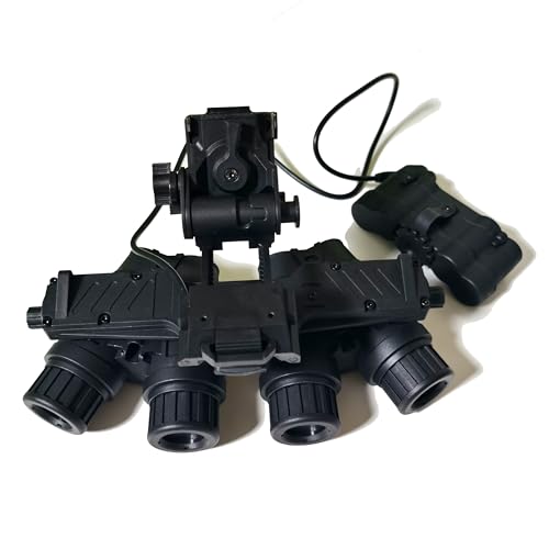 Bisu Tactical Airsoft Dummy GPNVG18 Night Vision Goggles Model + Plastic L4G24 Helmet Mount Cosplay No Function NVG Night Vision Binoculars Goggles Set