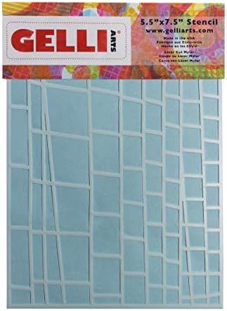 Gelli Arts Ladder Stencil, Synthetic Material, White, 22.7 x 15.2 x 0.1 cm