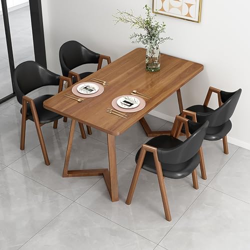 Genérico Juego de Mesa de Comedor Rectangular con 4 sillas: Muebles Modernos de Ahorro de Espacio para Oficina, Sala de recepción o Club - Ideal para Uso de Bares, balcón y Biblioteca