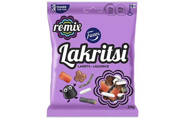 Fazer Remix Mix Laiche 24 Packungen von 250 g 211,2 Unzen