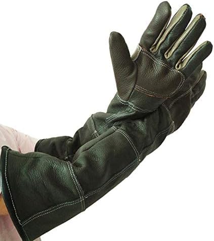 Jannyshop Anti-biting gloves for cats and dogs, leather gloves, anti-bite/scratch, gardening, wild animals, protective gloves