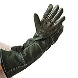 Jannyshop Anti-beißende Handschuhe für Katze und Hund Lederhandschuhe Anti-Biss/Kratzer Gardening Wildtiere Schutzhandschuhe