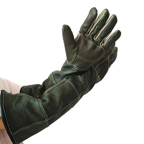 Jannyshop Anti-beißende Handschuhe für Katze und Hund Lederhandschuhe Anti-Biss/Kratzer Gardening Wildtiere Schutzhandschuhe Cover
