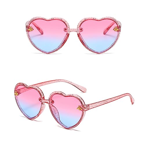Kids Heart Sunglasses Heart Shaped Sunglasses Cute Kids Eyewear for Pool Beach Outdoor Age 3-10 Years2