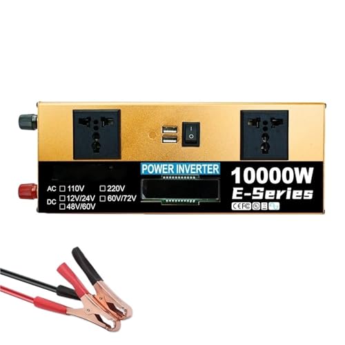 Convertisseur 12V 24V à 110V AC 10000W avec 2 ports USB et double prise
