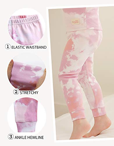 VAENAIT BABY Kids Junior 100% Cotton Sleepwear Pajamas 2pcs Set Tiedye-Milkpurplepink-251 L