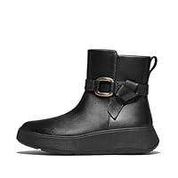 Fitflop Women's F-Mode Square-Ring Leather Flatform Ankle Boots