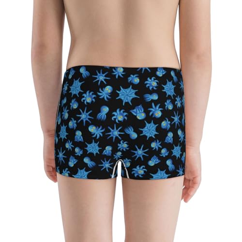 Boys' Cotton Boxer Brief Soft Underwear-Blue Octopus3