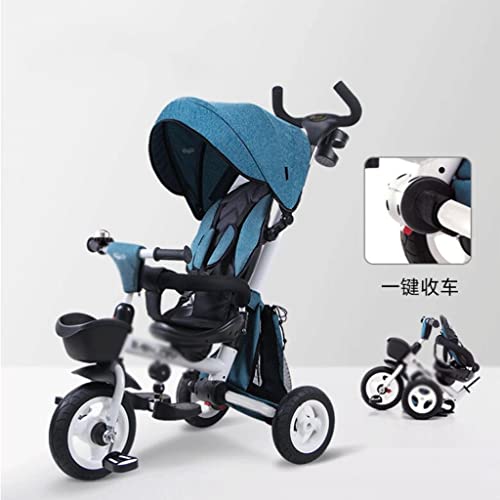 LLCOP 4-in-1-Kinderwagen-Dreirad mit verstellbarem Schiebegriff, abnehmbarem Baldachin, Baby-Trike-Sicherheitsgurt für 6… – Bild 5