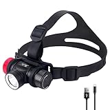 ARCHON DH10 Diving Headlamp Underwater Hand-Free Lighting Dive Light, 1200 Lumens Submarine Rechargeable Headlight with Wider Headband and Top Headband
