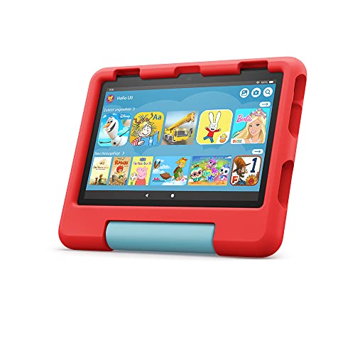 Kindgerechte Schutzhülle von Amazon für das Fire HD 8-Tablet (nur kompatibel mit der 12. Generation, 2022), rot