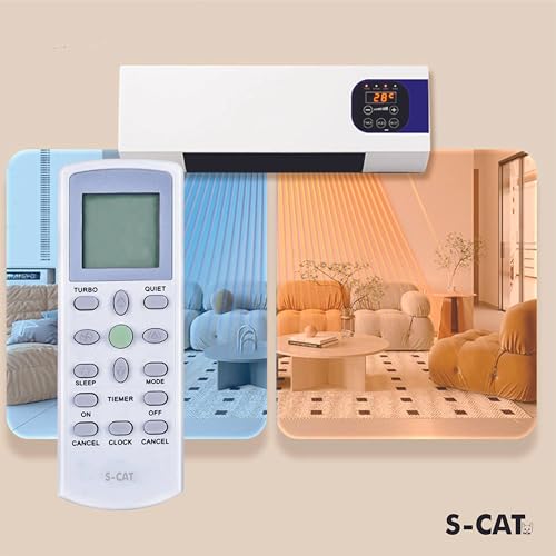 Image of S-CAT Compatible with Daikin AC Remote Control ECGS01 Model 146 (No Backlight) Suitable for 1 1.5 2 Ton Split /Window AC (Match Old Remote Exactly, Contact Customer Care for Order)