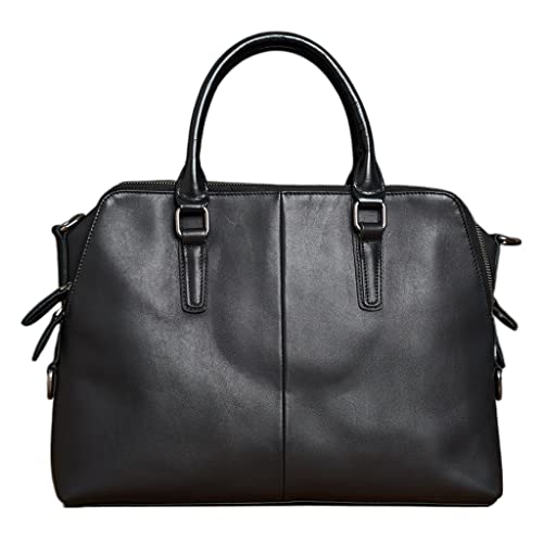Genuine Leather Business Men Briefcase Casual Tote Bag Men's Shoulder Bag 15 Inch Laptop Bag