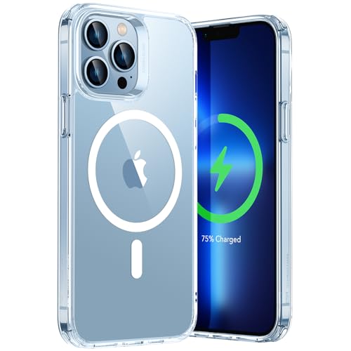 ESR Funda para iPhone 13 Pro MAX, Compatible con MagSafe y Carga inalámbrica, Híbrida Magnética Carcasa con HaloLock,Protección Reforzada contra Caídas, Respaldo Resistente a Arañazos,Transparente