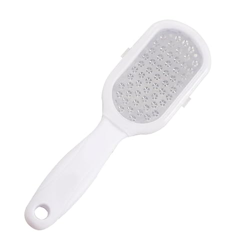 Lima per piedi in acciaio inossidabile con custodia, rimozione calli e raschietto per pelle morta per talloni, strumento per pedicure facile da pulire