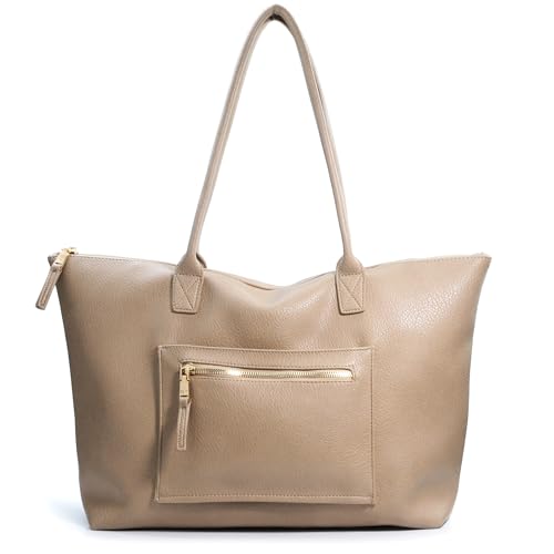 Vegan Leather Tote with Sleeve