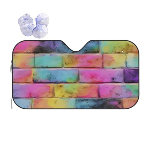 Parasol Delantero Coche Tie-Dye Protector de Parabrisas Portátil para Viajes en Camión