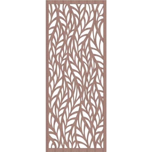Image of Ortonville Decorative Pierced Fretwork Wood Wall Panels, 27 3 /8 inchW x 69 3 /8 inchH x 3 /8 inchT, Walnut