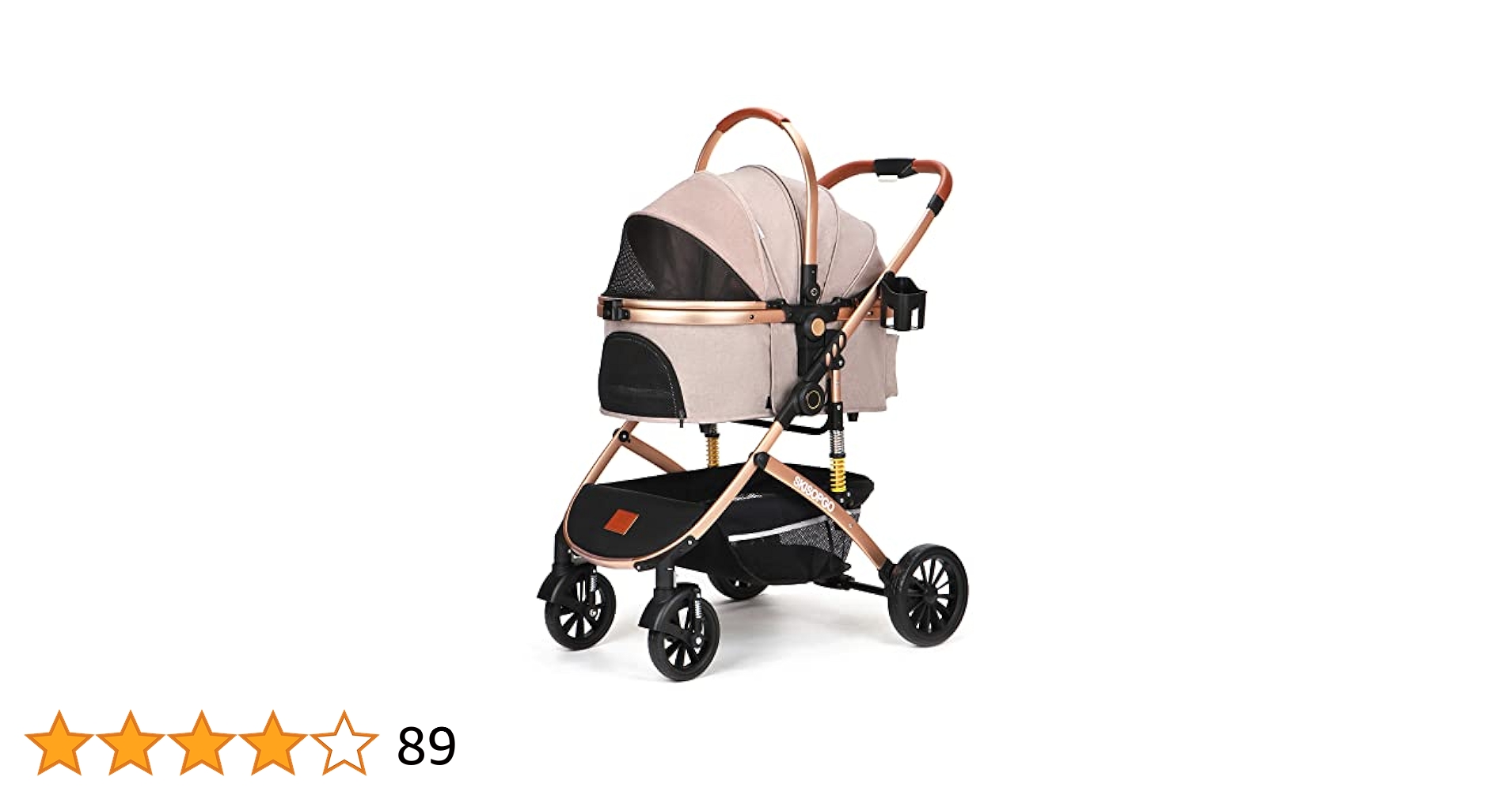 SKISOPGO ペットカート 分離型 犬用ベビーカー(HARRYSPET付)