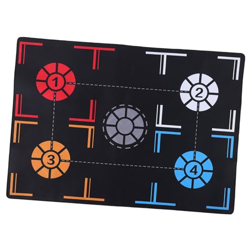 Milisten Dribble Training Mat Basketball Drills Equipment Traction Pad Training Sign Mats for Home Gym