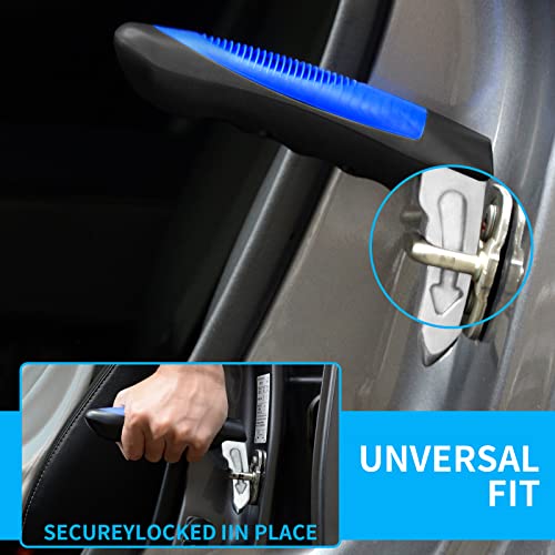 AUSZUOI 2-Pack Portable Vehicle Support Handle,Elderly Car Assist Handle Cane Automotive Door,Window Breaker Standing Mobility Aid for Car,Supports up to 350 Pounds(Blue Color)