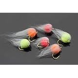 30個/ロット3色アソートヌケエッグフライグロバグフライフィッシングハイルアーサイズ8＃