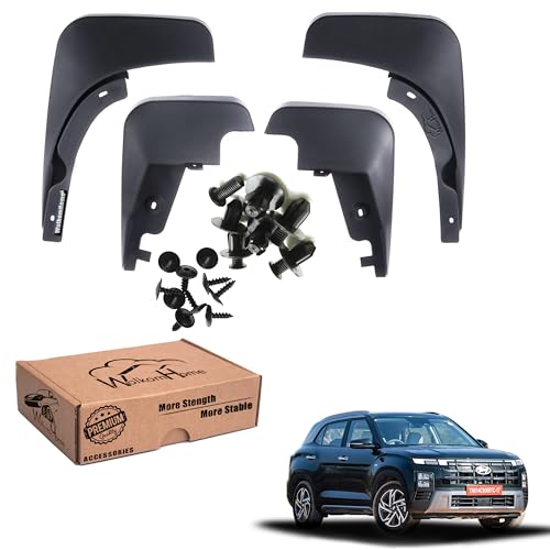 Image of WolkomHome Mud Flap Compatible with Creta 2024 - Durable Splash Guards for Car Exterior Protection