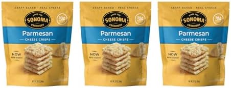 Sonoma Creamery - Cheese Crisps, Parmesan, 10 Oz (3 Count) | High Protein | Low Carb | Gluten Free | Keto-Friendly