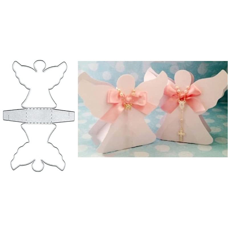 Angel Box Metal Die Cuts Cutting Dies, Angel Box Paper Cards Cutting Dies Cut Stencils for DIY Embossing Card Making Book Tags Decorative Paper Dies Scrapbooking