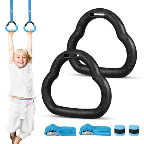 Anillas Gimnasia con Cintas Ajustables de 1m Azul