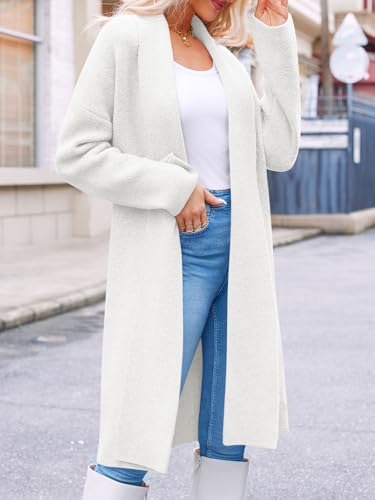 Image of Saodimallsu Womens Long Cardigan Sweaters Chunky Open Front Oversized Slouchy Knit Fall Trendy Coatigan Jackets