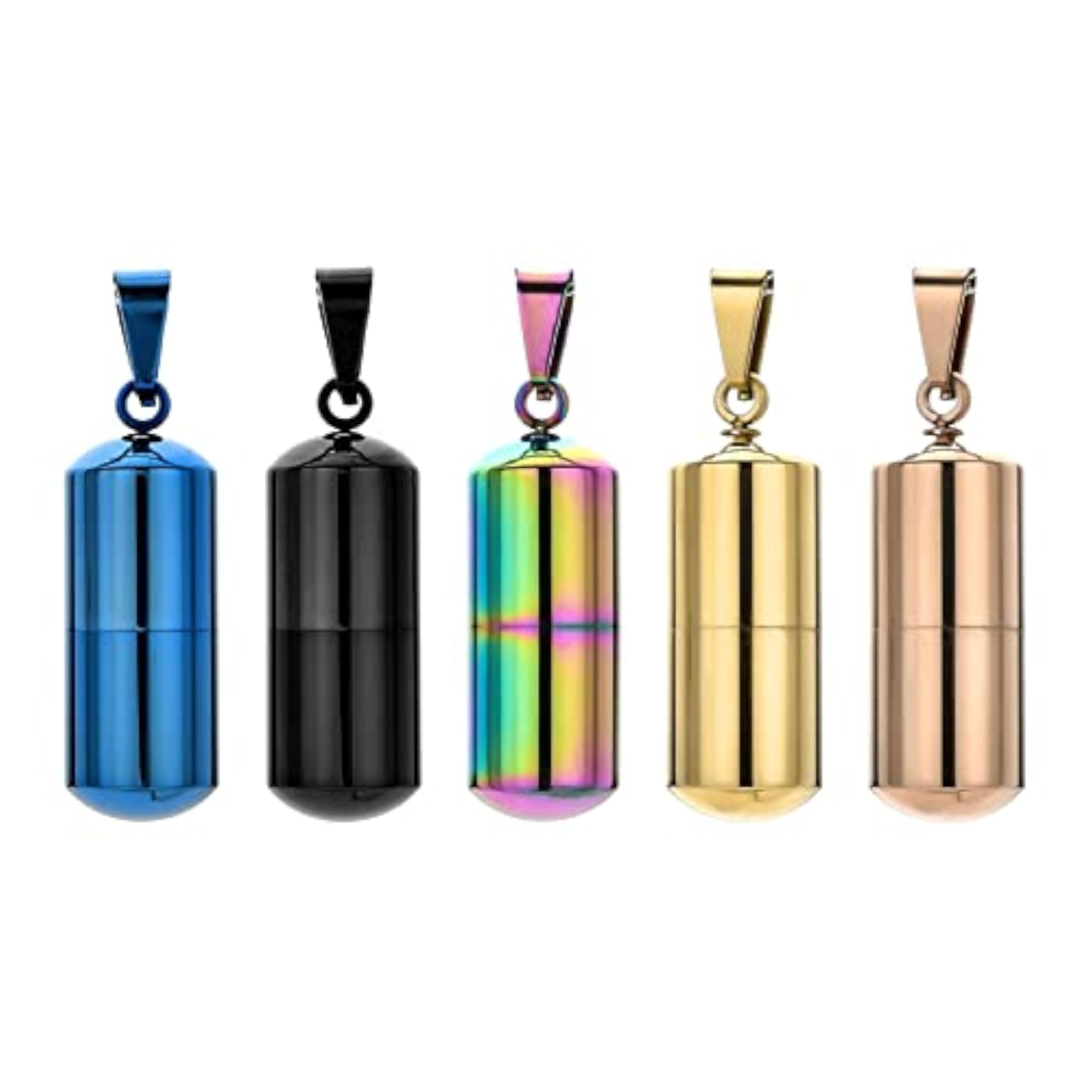 Small Cylinder Ash Necklace Pendant Cremation Urn Holder Charm