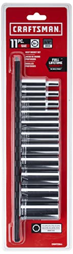 Image of CRAFTSMAN Socket Set, SAE, 3 /8 inch Drive, 6 Pt., 11Piece (CMMT12044) (Pack of 6)