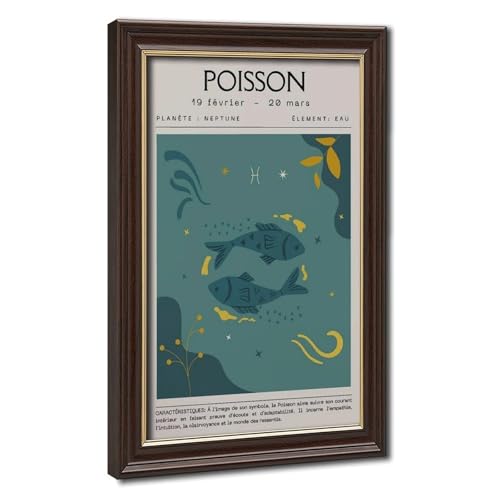 Poster astrologique Poissons sur toile : dites adieu aux murs vides