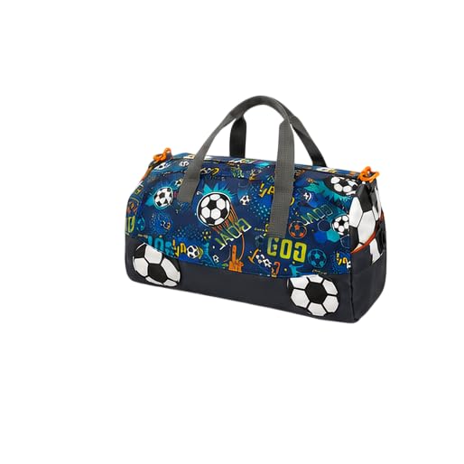 Kids Duffel Bag for Boys and Girls - Waterproof Polyester Travel and Sports Bag with Spacious Compartments, Shoulder Strap, and Handles for Overnight Trips | Football-image-30
