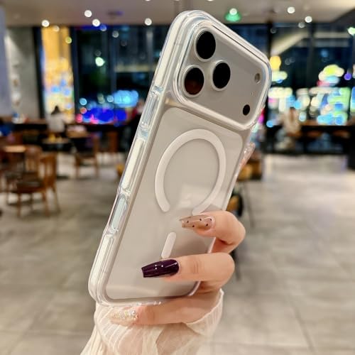 Coque iPhone 16 Pro Max rigide transparente haut de gamme avec silicone