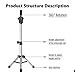 Mini Mannequin Head Stand,Dansee Wig Stand Tripod Adjustable (14.5-21.8 inch) for Mannequin Heads Training Heads and Canvas Block Head(Silver)